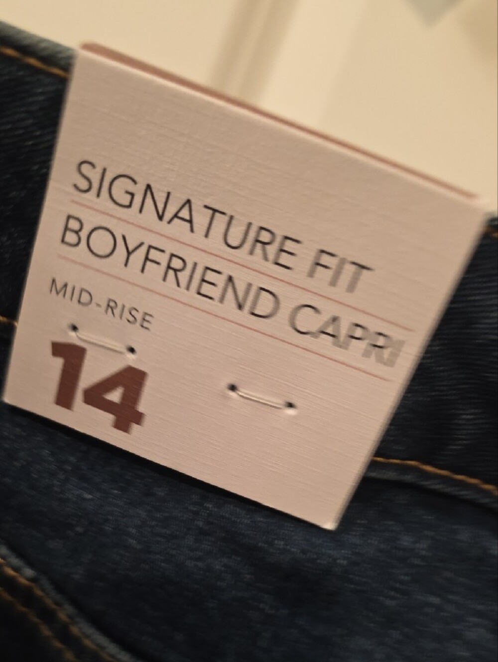 Lane Bryant Dark Blue Boyfriend Jeans with Cuffed Hem - Picture 3 of 5